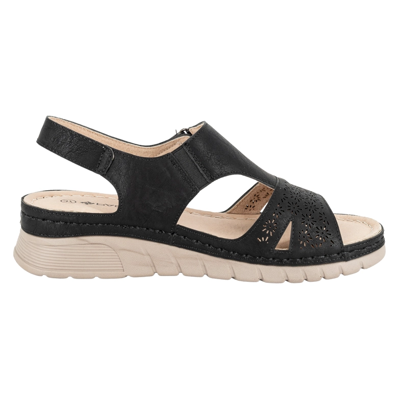 SANDALIA CONFORT AJUSTABLE SELIM NEGRO PASSER - 3