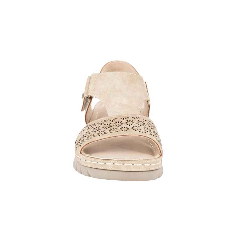 SANDALIA CONFORT AJUSTABLE SELIM BEIGE PASSER - 4