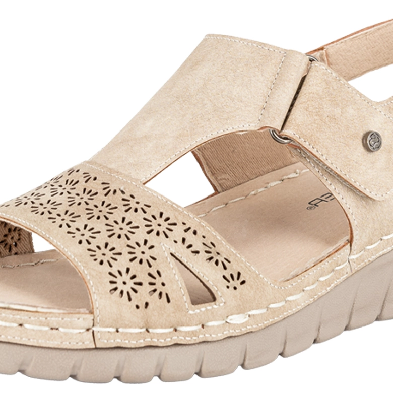 SANDALIA CONFORT AJUSTABLE SELIM BEIGE PASSER - 5