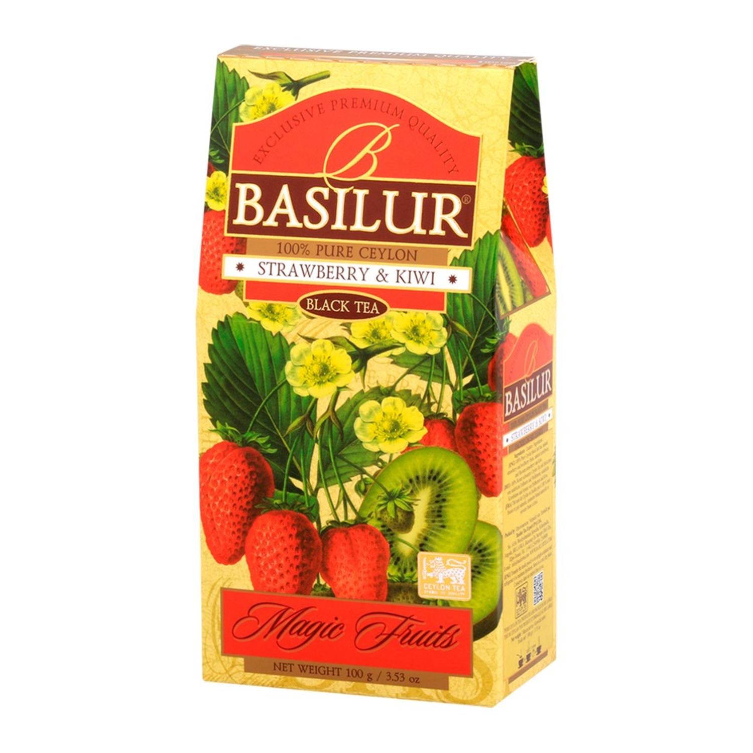 INFUSION TE FRUTILLA BASILUR FRUTAS NEGRO KIWY HOJA - 1