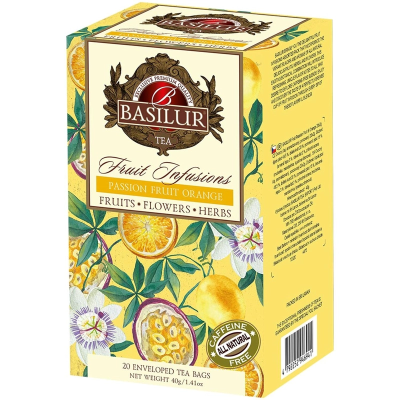 INFUSIONES DE FRUTA - MARACUJA CON NARANJAS - 20 BOLSITAS - BASILUR - 1
