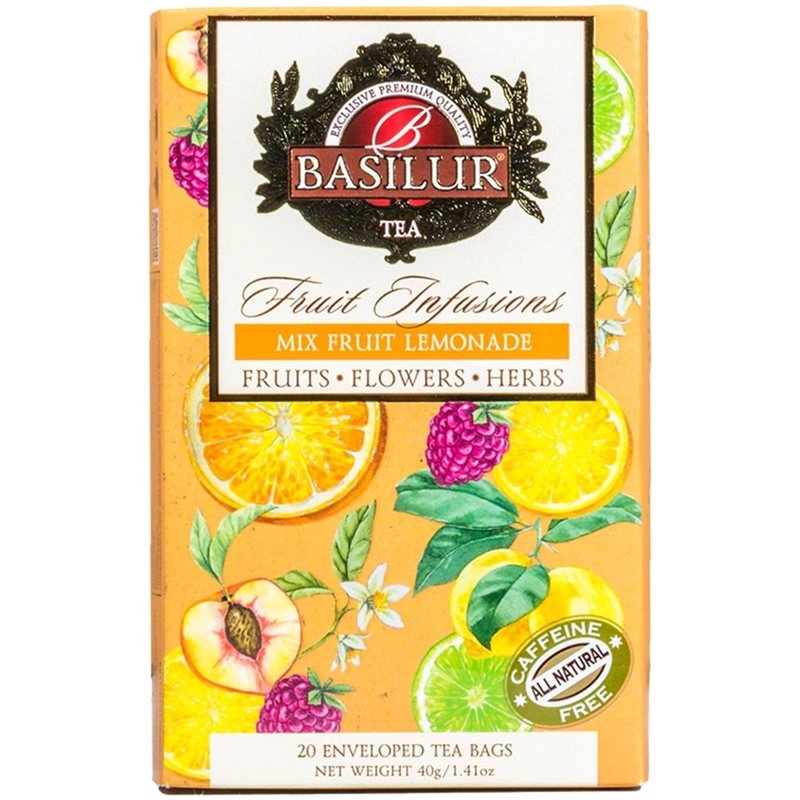 INFUSIONES DE FRUTA - LIMONADA CON HIERBAS Y MANZANA - 20 BOLSITAS - BASILUR - 6