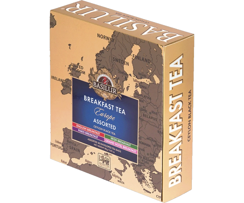 CAJA DE TE  - BREAKFAST EUROPA - 40 BOLSITAS - BASILUR - 3
