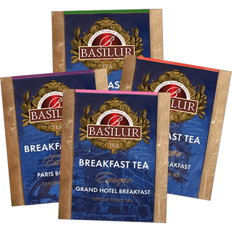 CAJA DE TE  - BREAKFAST EUROPA - 40 BOLSITAS - BASILUR - 4