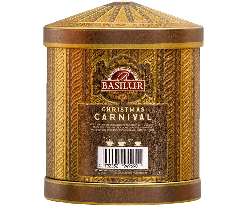TE NEGRO CON ARANDANO, CHOCOLATE CARAMELO - MUSIC FESTIVAL DELIGHT-HOJA  75 GR - BASILUR - 4