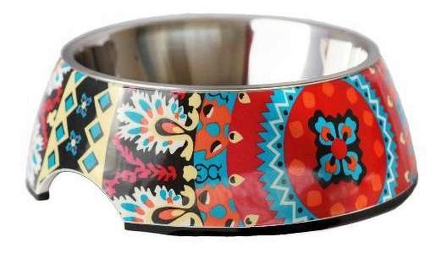 PLATO PERROS MOTIVO REDONDO MASCAN MELAMINA TALLA S MULTICOLOR - 1