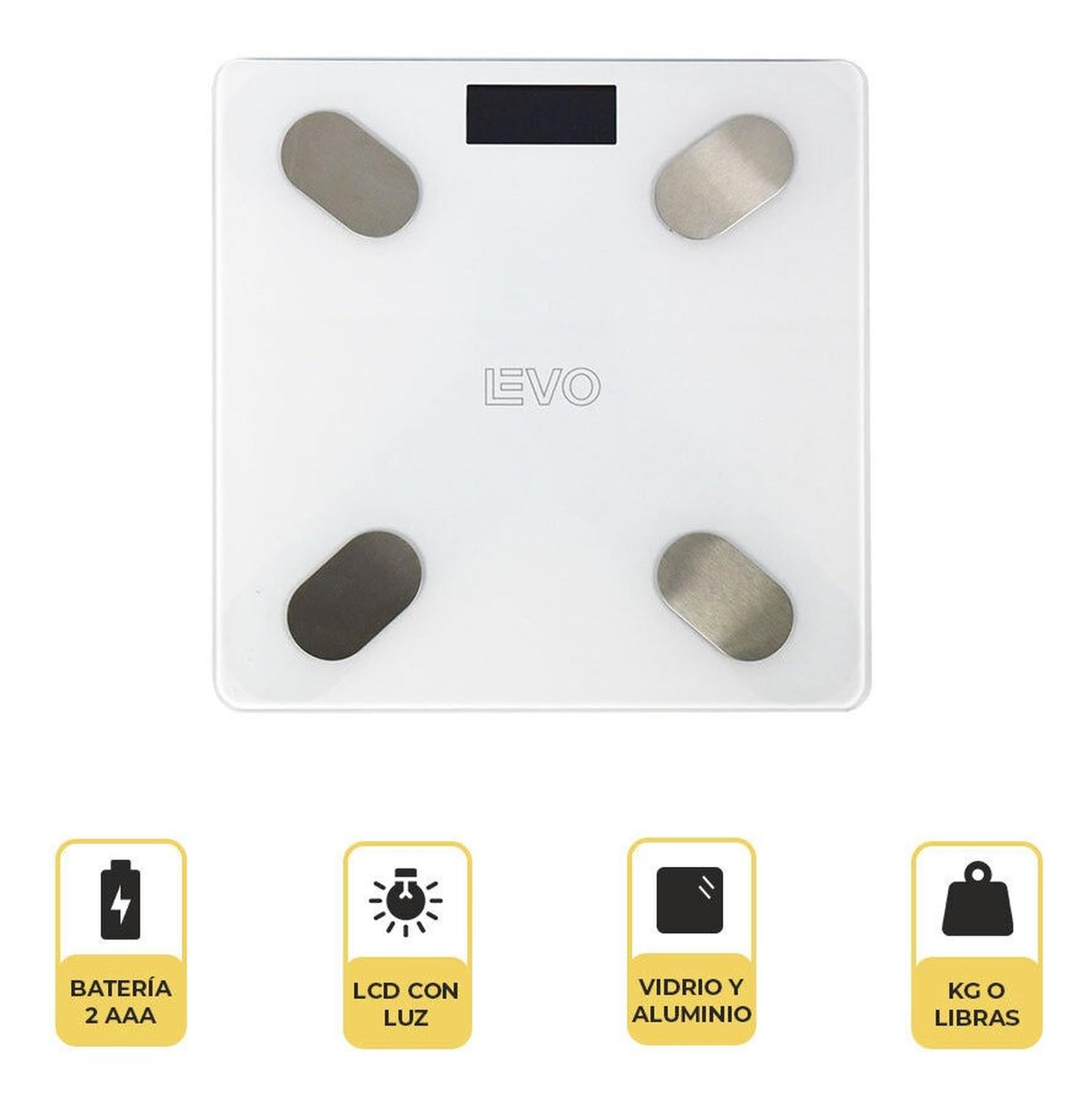 PESA DIGITAL BALANZA BAÑO BLUETOOTH BLANCO INTELIGENTE - 2