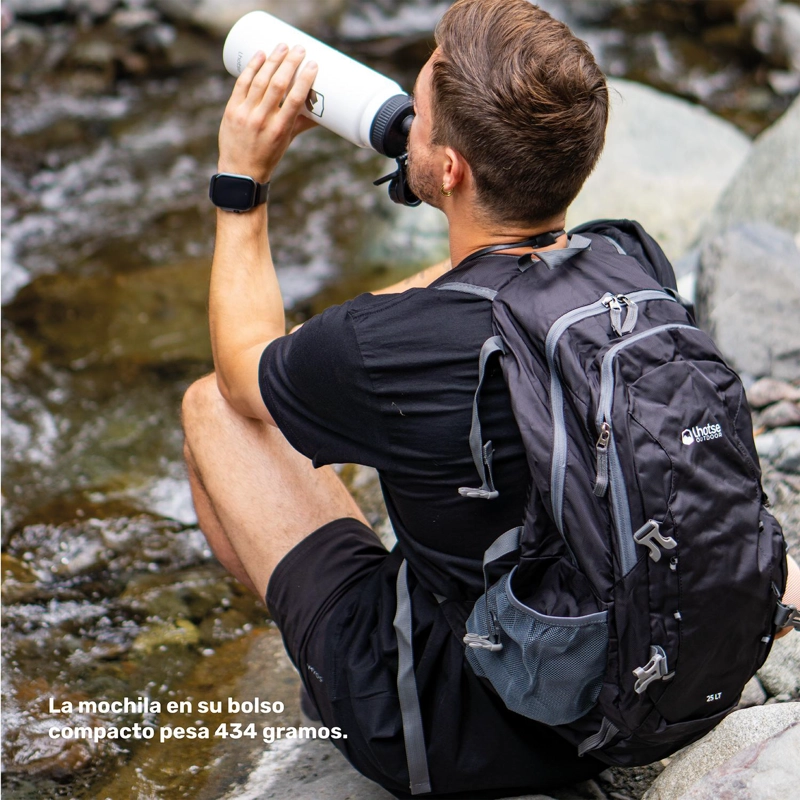 MOCHILA OUTDOOR LHOTSE PLEGABLE 25LT NEGRO - 4