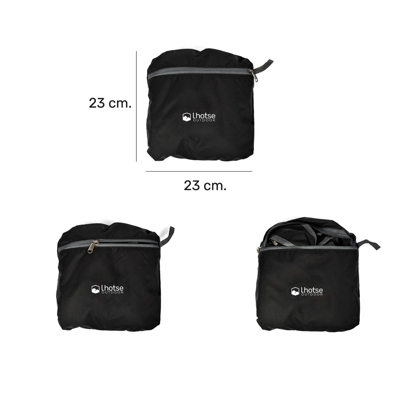 MOCHILA OUTDOOR LHOTSE PLEGABLE 25LT NEGRO - 5