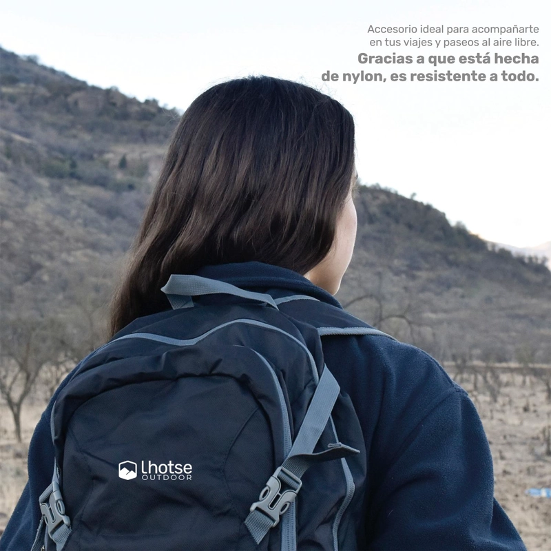 MOCHILA OUTDOOR LHOTSE PLEGABLE 25LT NEGRO - 7