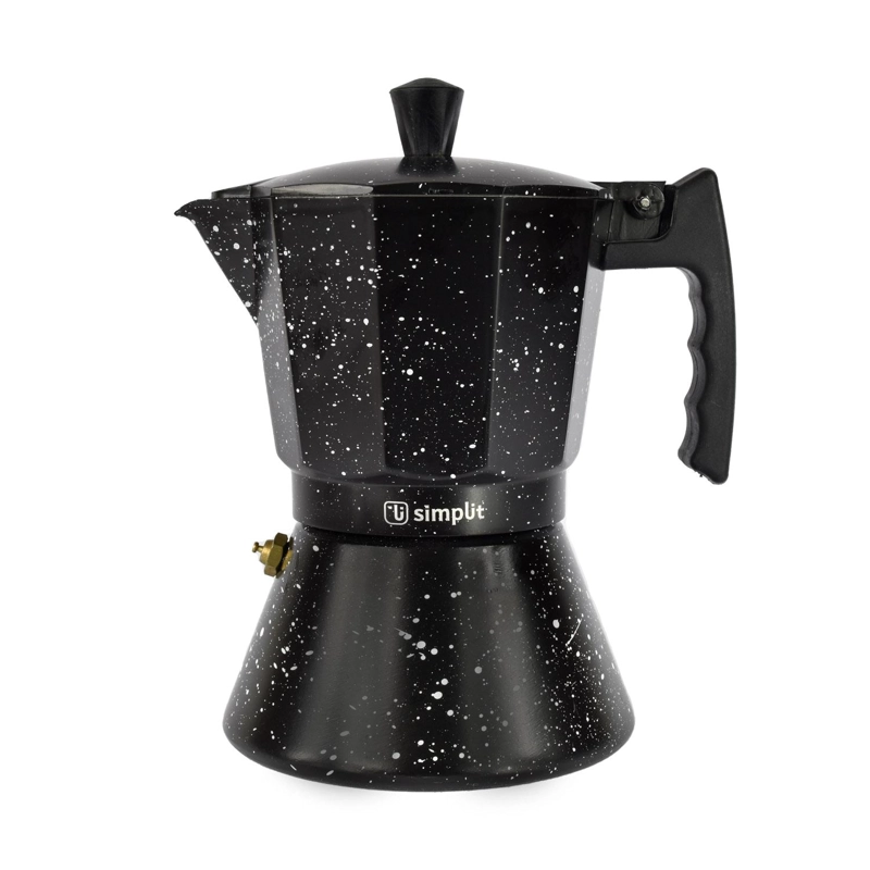 CAFETERA SIMPLIT ITALIANA NEGRA GRANITO 4 TAZAS - 1