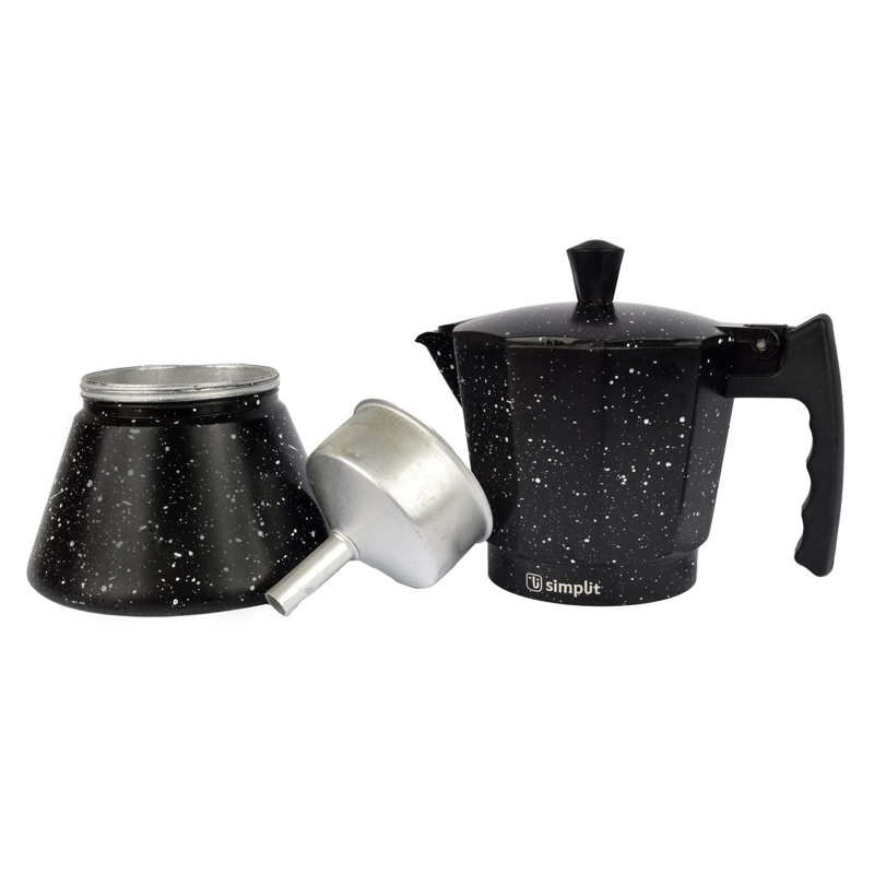 CAFETERA SIMPLIT ITALIANA NEGRA GRANITO 4 TAZAS - 4