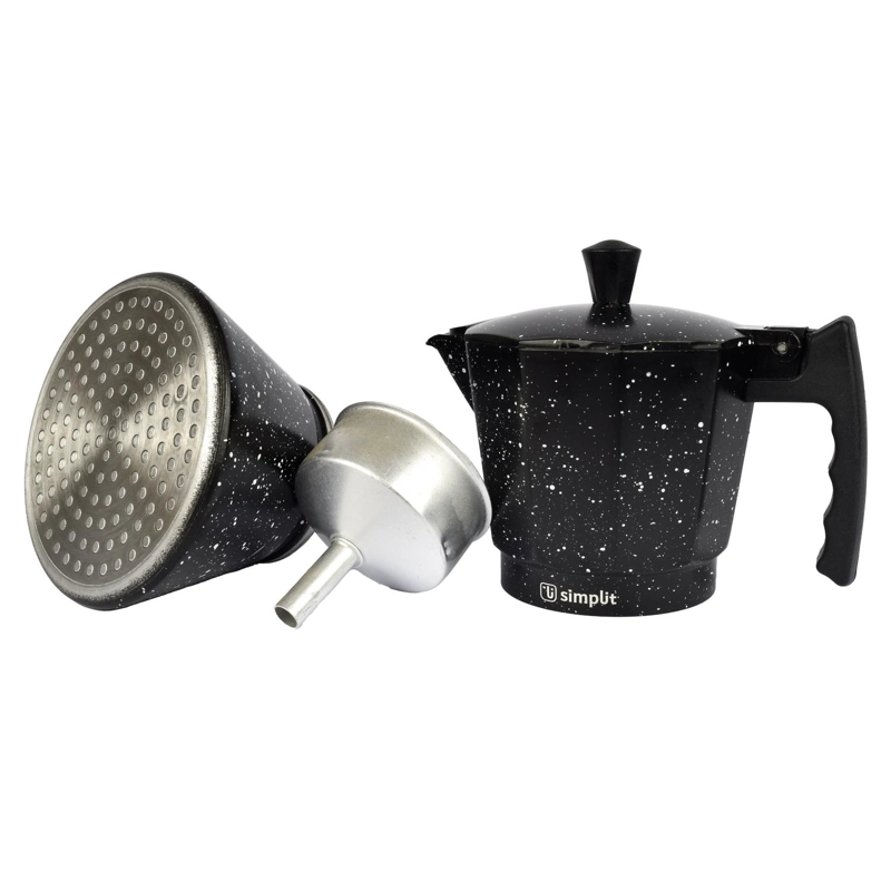CAFETERA SIMPLIT ITALIANA NEGRA GRANITO 4 TAZAS - 5
