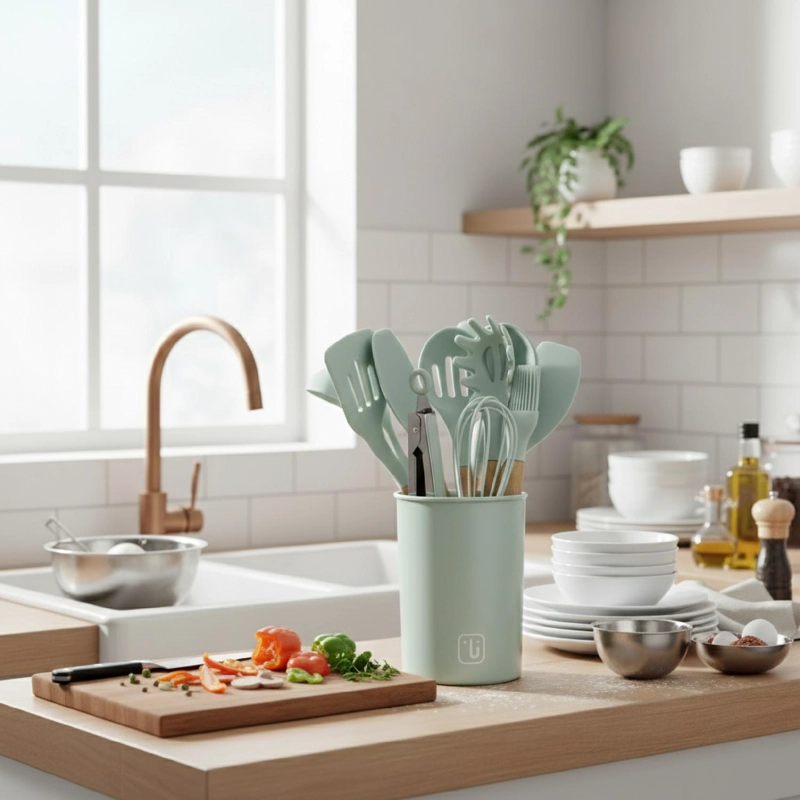 SET 12 UTENSILIOS DE COCINA SILICONA CALIPSO SIMPLIT - 8