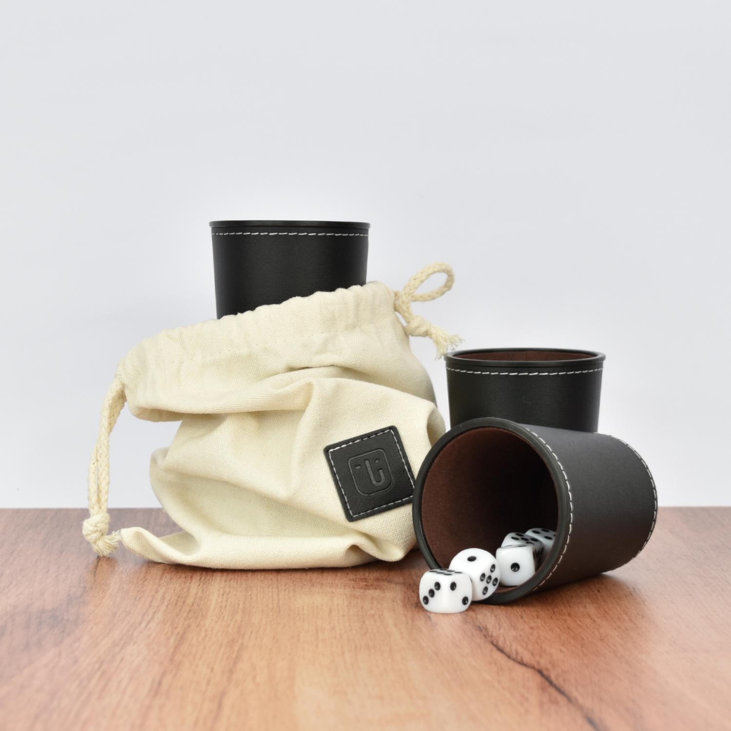 JUEGO DE 4 CACHOS ECO CUERO NEGRO SIMPLIT - 2