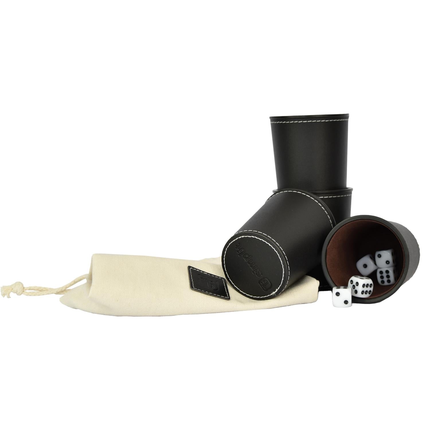 JUEGO DE 4 CACHOS ECO CUERO NEGRO SIMPLIT - 4