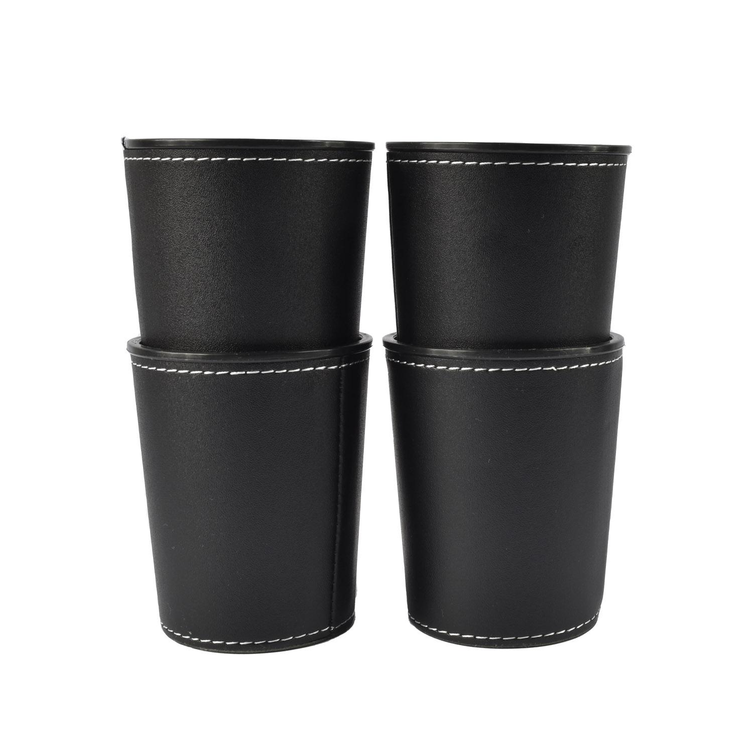 JUEGO DE 4 CACHOS ECO CUERO NEGRO SIMPLIT - 6