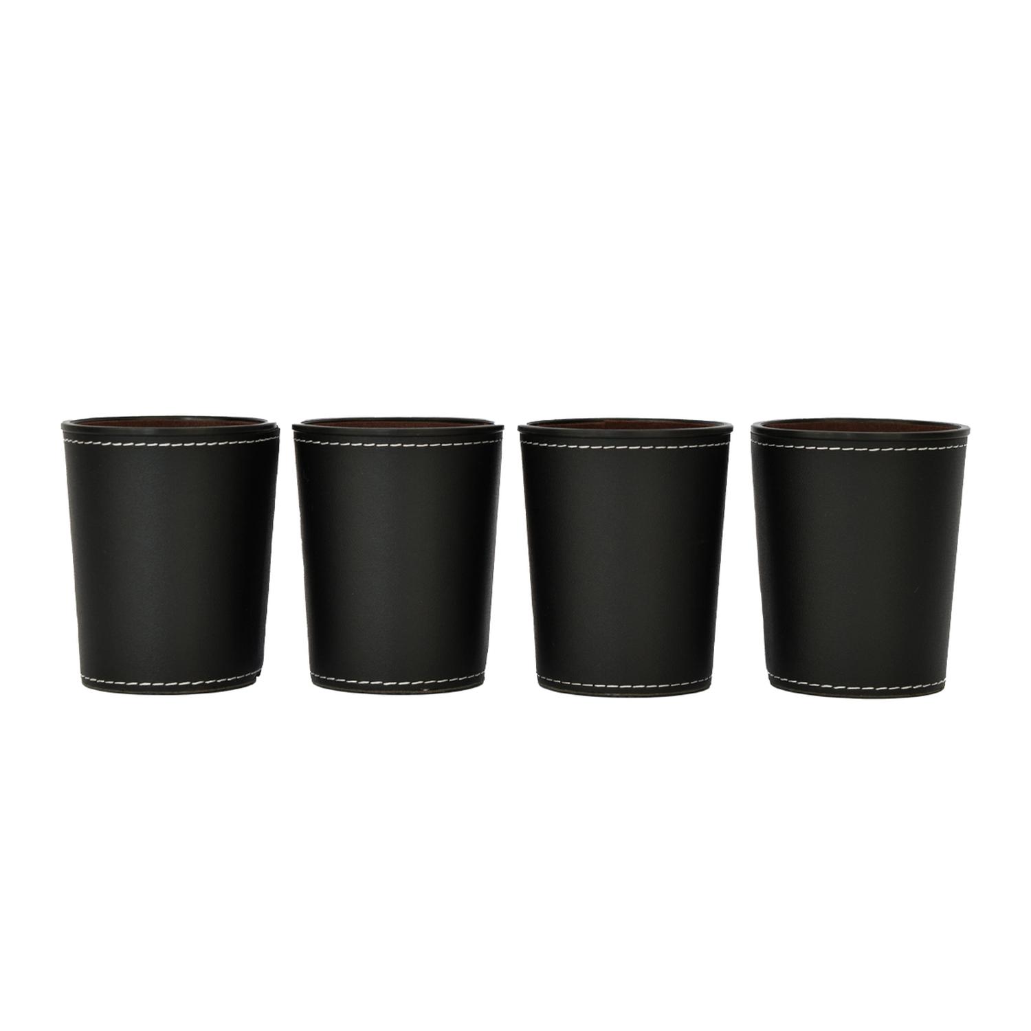 JUEGO DE 4 CACHOS ECO CUERO NEGRO SIMPLIT - 7