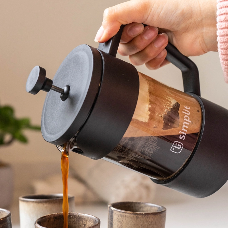 CAFETERA SIMPLIT NESPRESSO PRENSA FRANCESA NEGRA 600 ML - 7