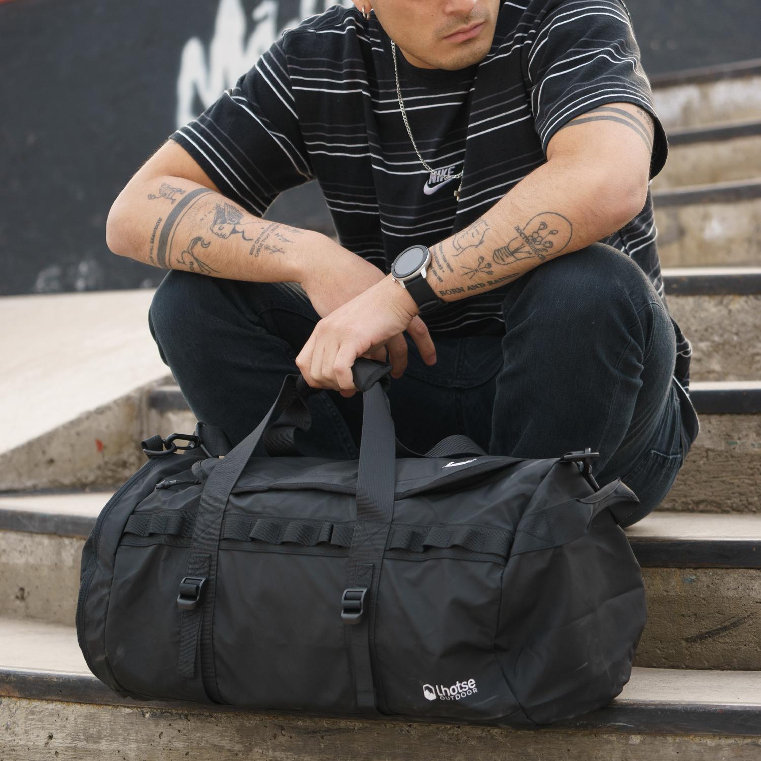 BOLSO DEPORTIVO LHOTSE DUFFEL 30 LTS BAG NEGRO - 7