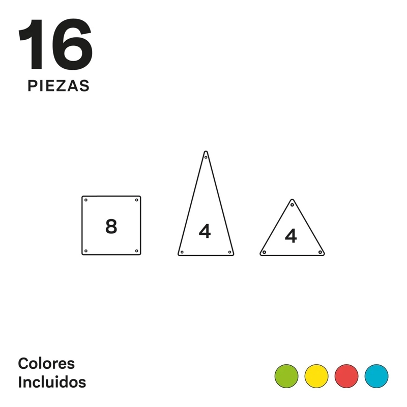 JUGUETE IMANIX ROJO JUEGO 16 PIEZAS MAGNÉTICAS - 6