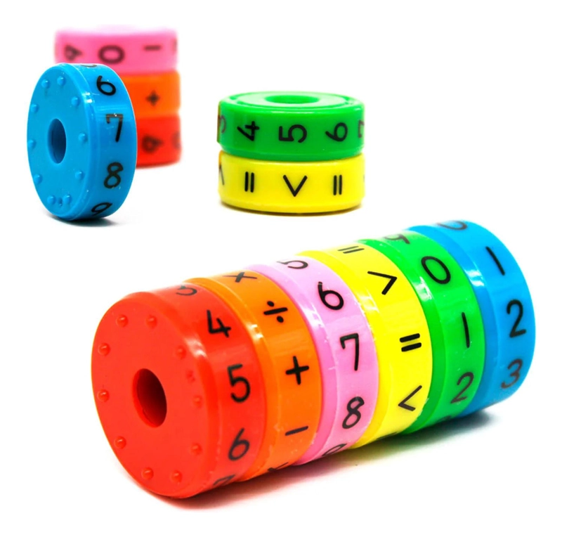 JUGUETE BRAINTOYS MULTICOLOR MAGNEMATH JUEGO COMBINACIONES NUMÉRICAS - 1