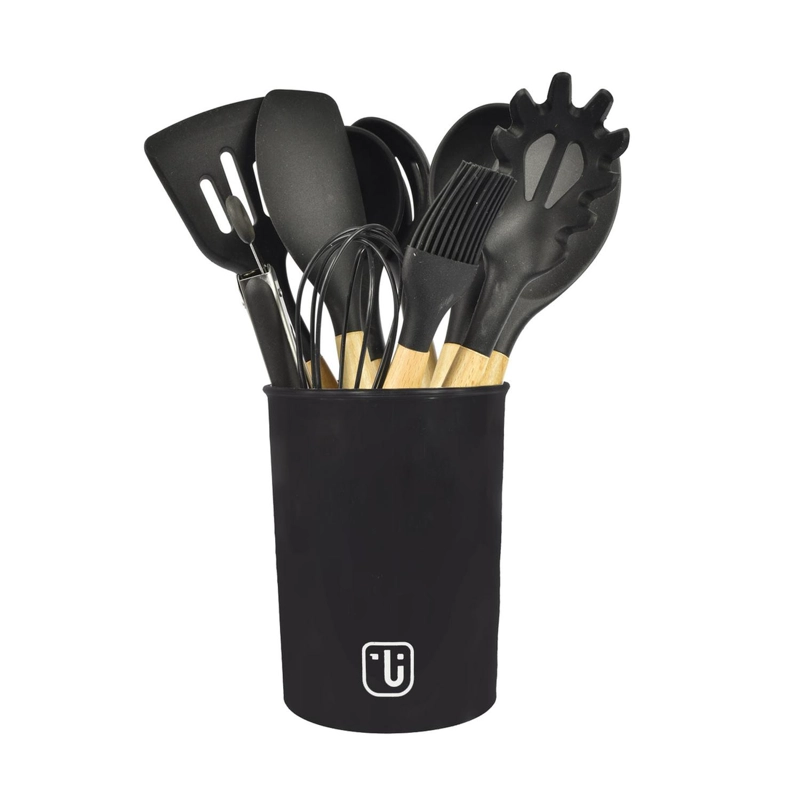 BATERIA COCINA COPPER 7PZS + SET 12 UTENSILIOS NEGRO SIMPLIT - 5