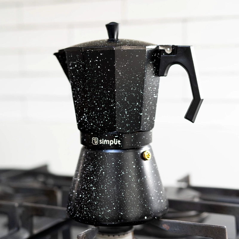 CAFETERA SIMPLIT NESPRESSO ITALIANA NEGRA GRANITO 12 TAZAS - 6