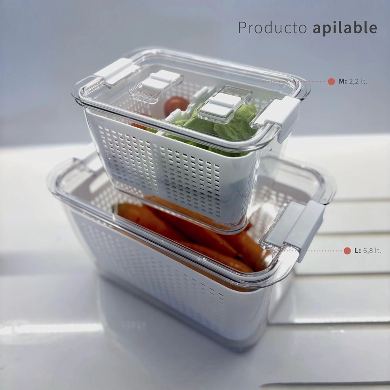 ORGANIZADOR REFRIGERADOR CON CESTA M SIMPLIT - 6
