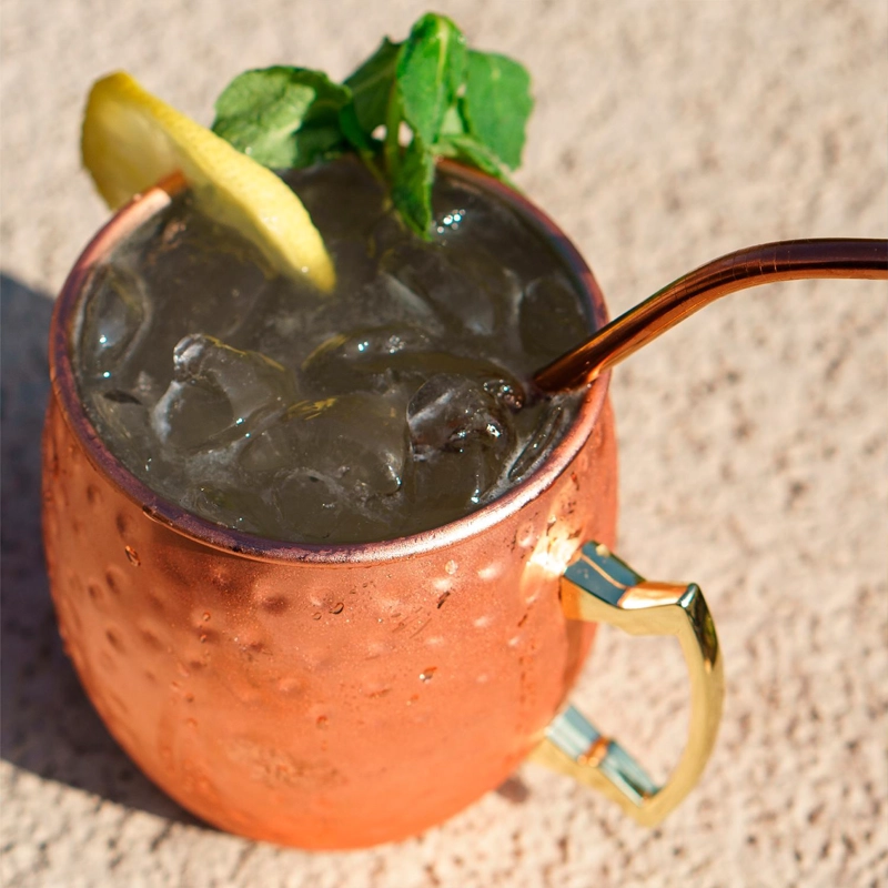 SET 2 VASOS MOSCOW MULE MUG COBRE + BOMBILLAS SIMPLIT - 7