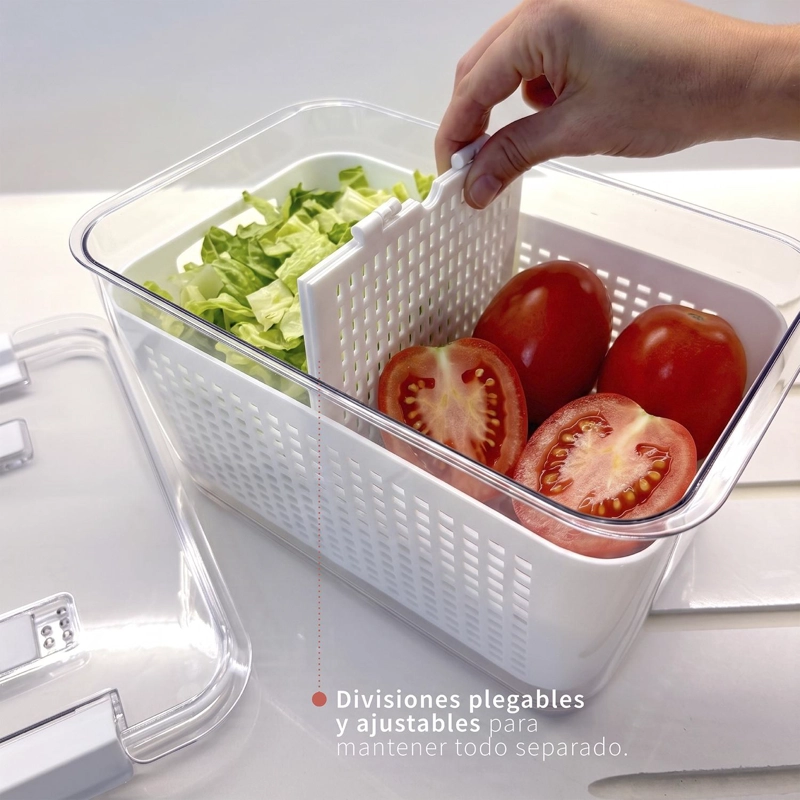 ORGANIZADOR REFRIGERADOR CON CESTA L SIMPLIT - 7