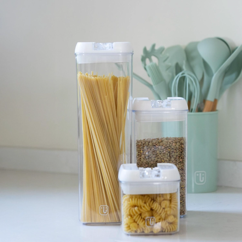 SET DE 3 CONTENEDORES HERME TICOS PLASTICO SIMPLIT - 2