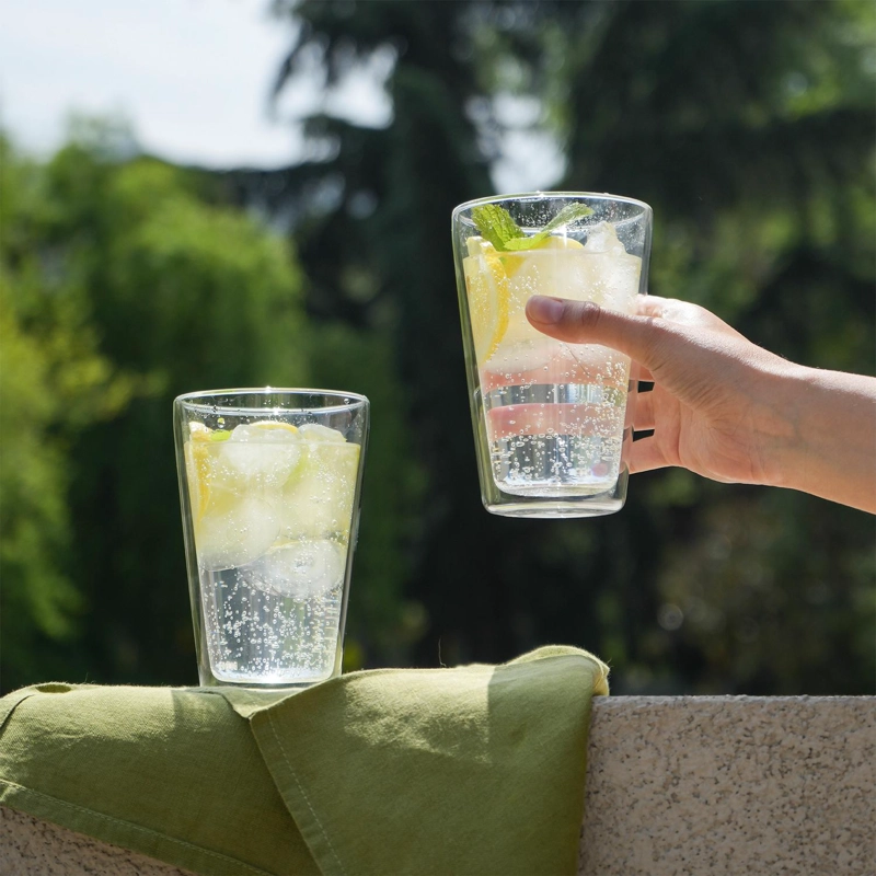 SET 2 VASOS VIDRIO DOBLE PARED 400 ML SIMPLIT - 2