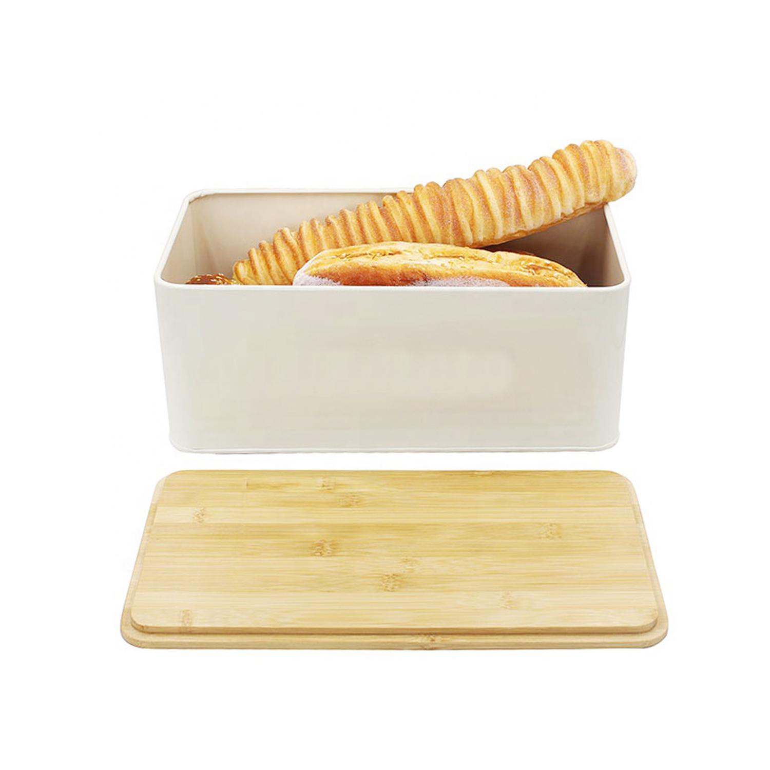 PANERA METÁLICA CON TAPA BAMBOO BLANCO SIMPLIT - 2