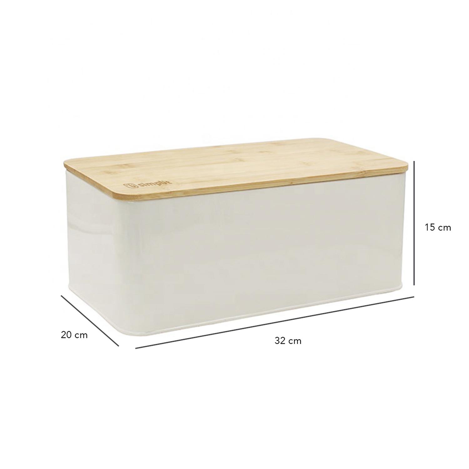 PANERA METÁLICA CON TAPA BAMBOO BLANCO SIMPLIT - 3