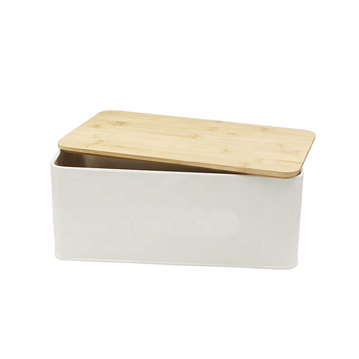 PANERA METÁLICA CON TAPA BAMBOO BLANCO SIMPLIT - 4