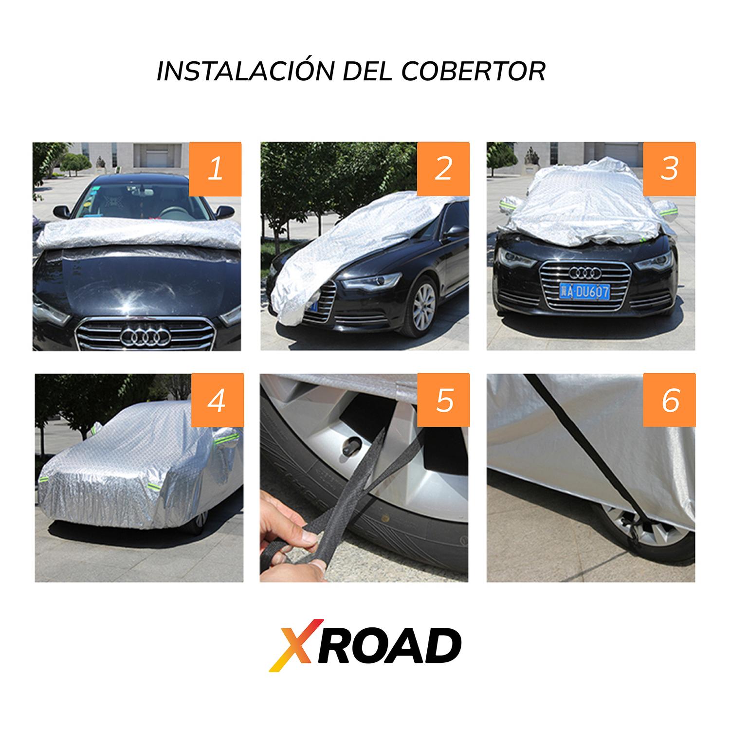 CARPA FUNDA CUBRE AUTO XROAD IMPERMEABLE PREMIUM CON FELPA - 5