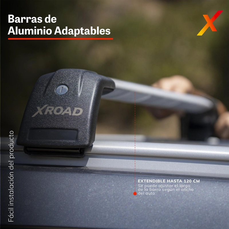BARRAS PORTAEQUIPAJE R13 DE ALUMINIO PARA TECHO XROAD - 5