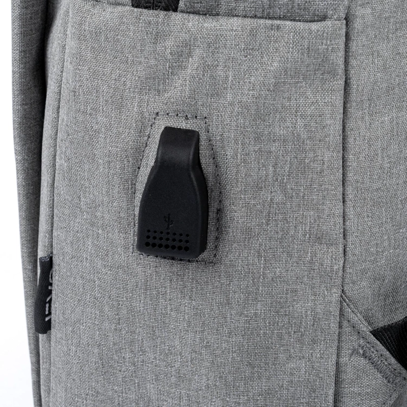MOCHILA PARA NOTEBOOK CON PUERTO USB 15' GRIS LEVO - 8