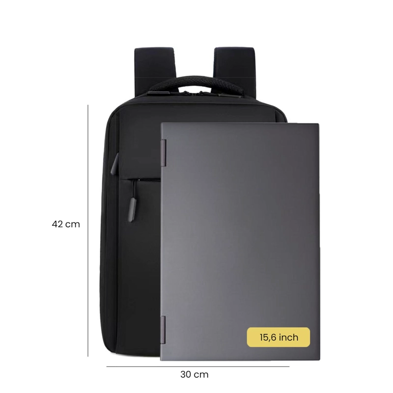 MOCHILA PARA NOTEBOOK CON PUERTO USB 15' NEGRO LEVO - 4