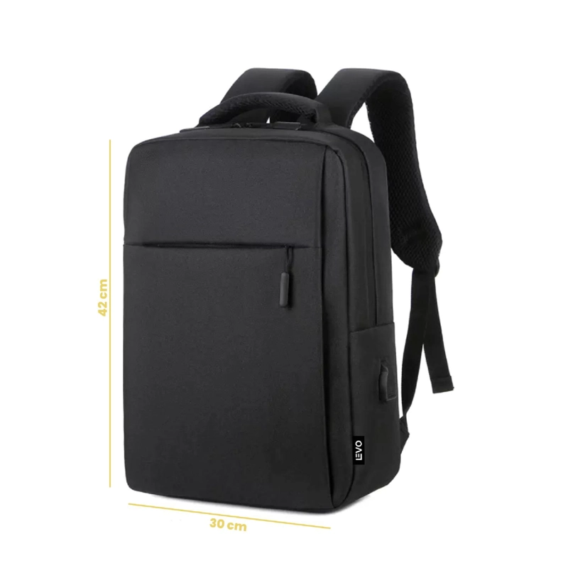 MOCHILA PARA NOTEBOOK CON PUERTO USB 15' NEGRO LEVO - 7