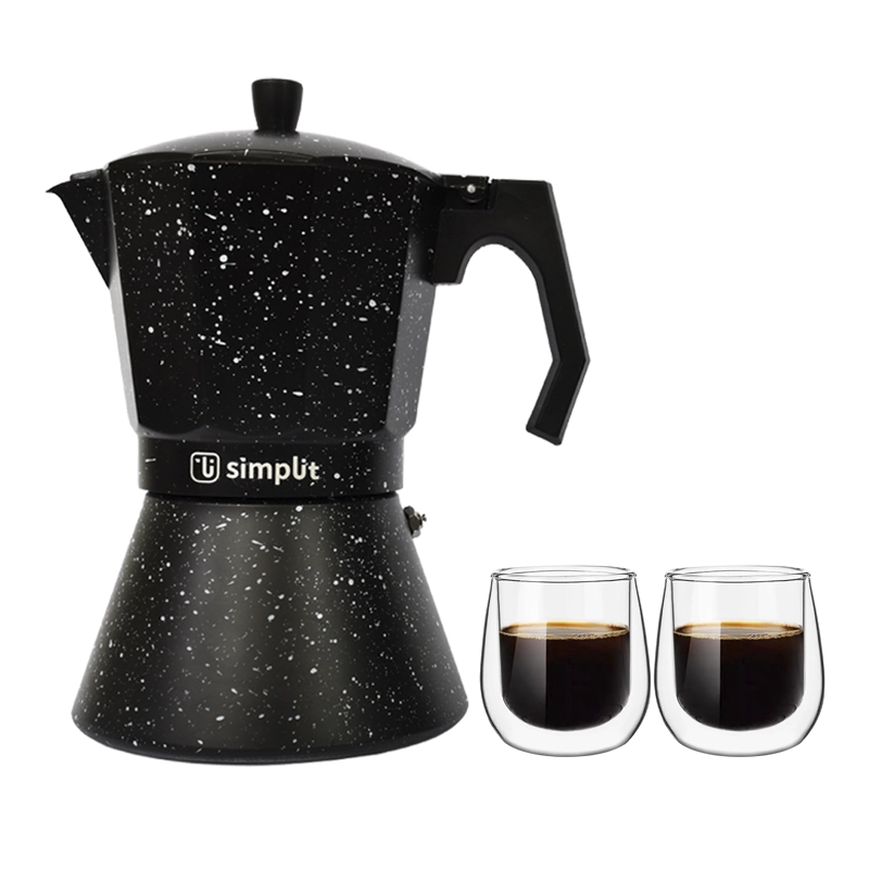 PACK CAFETERA ITALIANA 12 TAZAS + SET 2 TAZAS EXPRESO 80 ML - 2