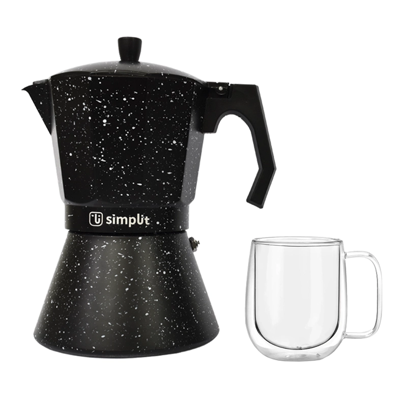 PACK EN COLOR EN COLOR CAFETERA ITALIANA 12 TAZAS + TAZA DOBLE PARED 300 ML - 1
