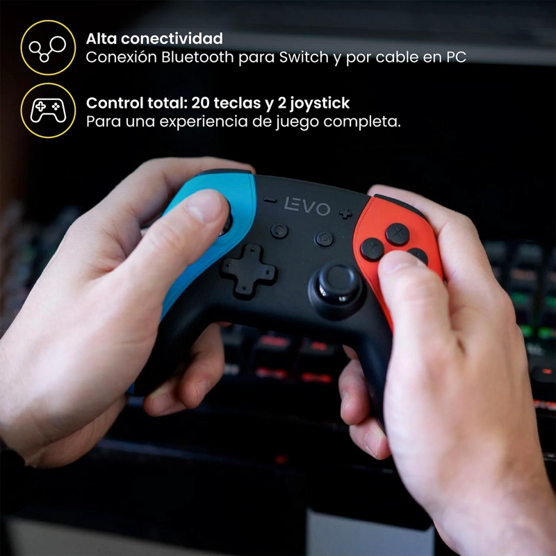 CONTROL JOYSTICK CONTROLLER COMPATIBLE NINTENDO SWITCH LEVO - 3