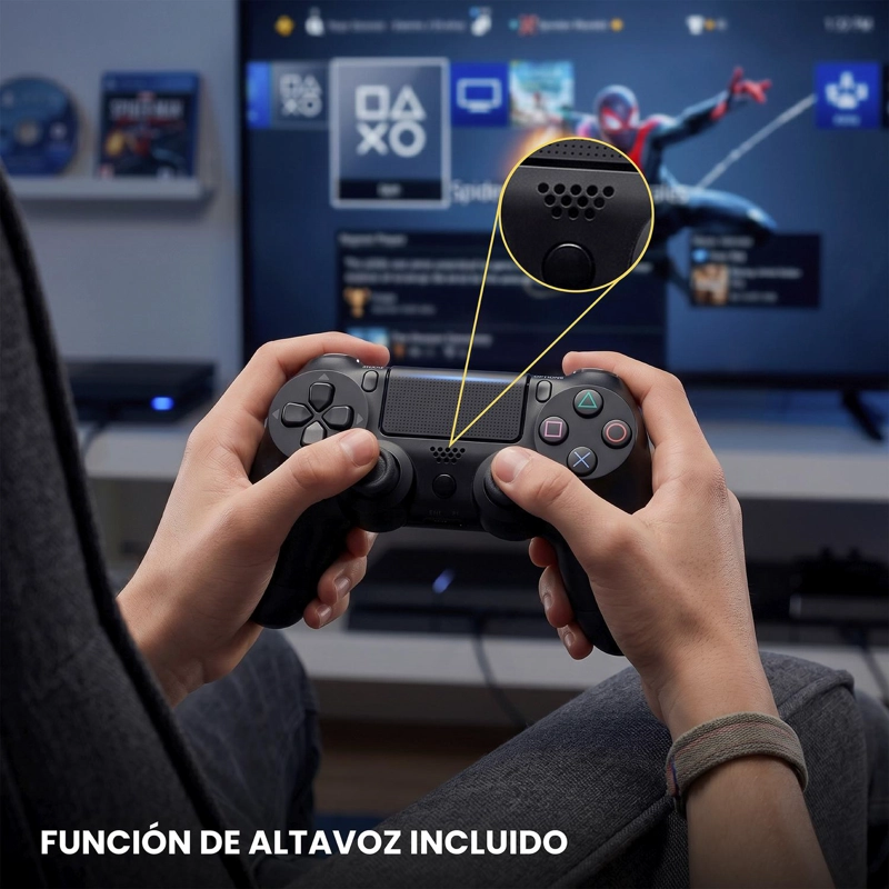 CONTROL LEVO JOYSTICK INALÁMBRICO DOBLE SHOCK P4 NEGRO - 5