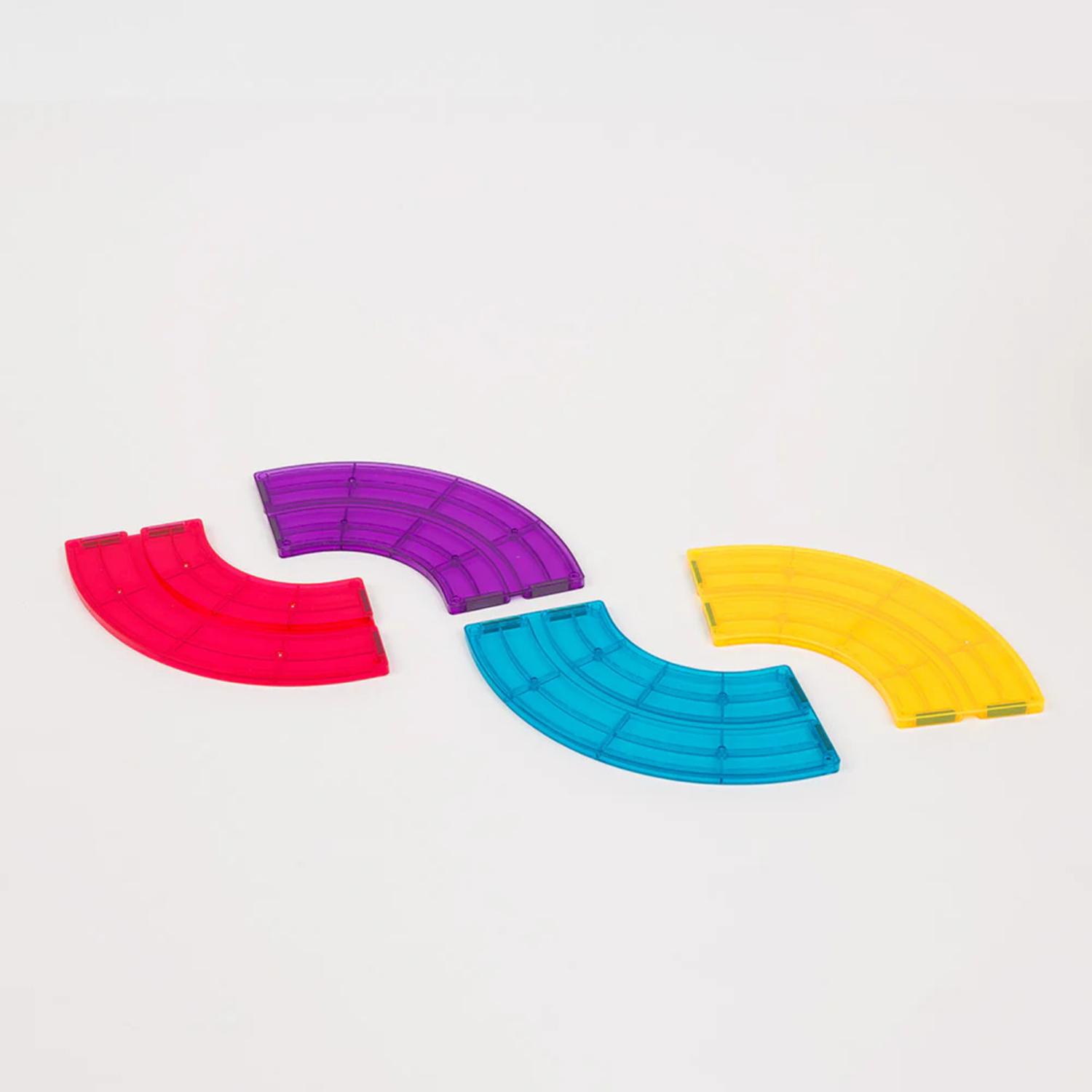 ACCESORIOS PISTA IMANIX MULTICOLOR CUARTO DE CURVA 4 PIEZAS - 2