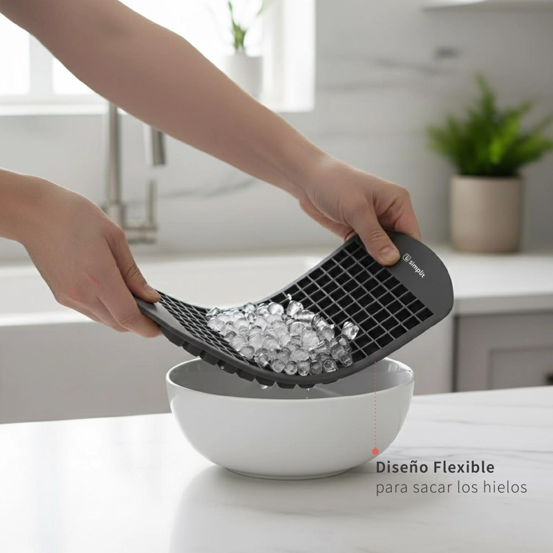 CUBETA DE HIELO SILICONA 160 MINI HIELOS SIMPLIT - 4