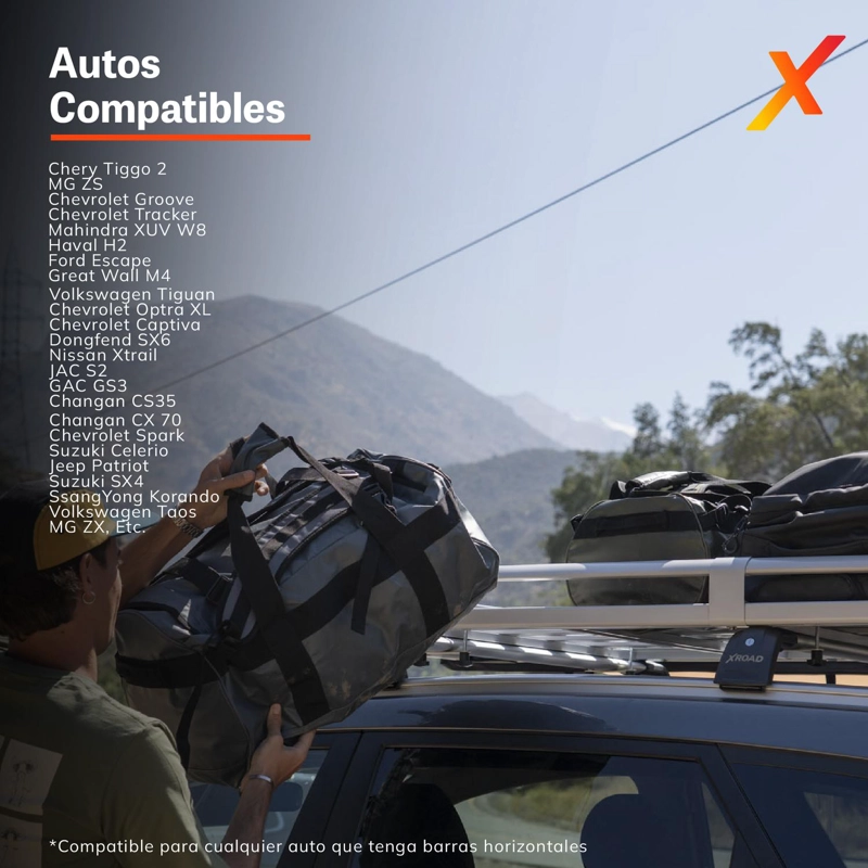 PARRILLA PARA AUTO XROAD ALUMINIO PORTAEQUIPAJE UNIVERSAL - 7