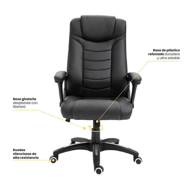 SILLA ESCRITORIO OFICINA EJECUTIVA RECLINABLE COMFORT LEVO - 7