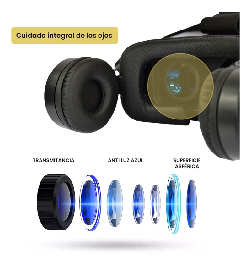 LENTES DE REALIDAD VIRTUAL VR BOX ULTRA + AUDIFONOS LEVO - 5